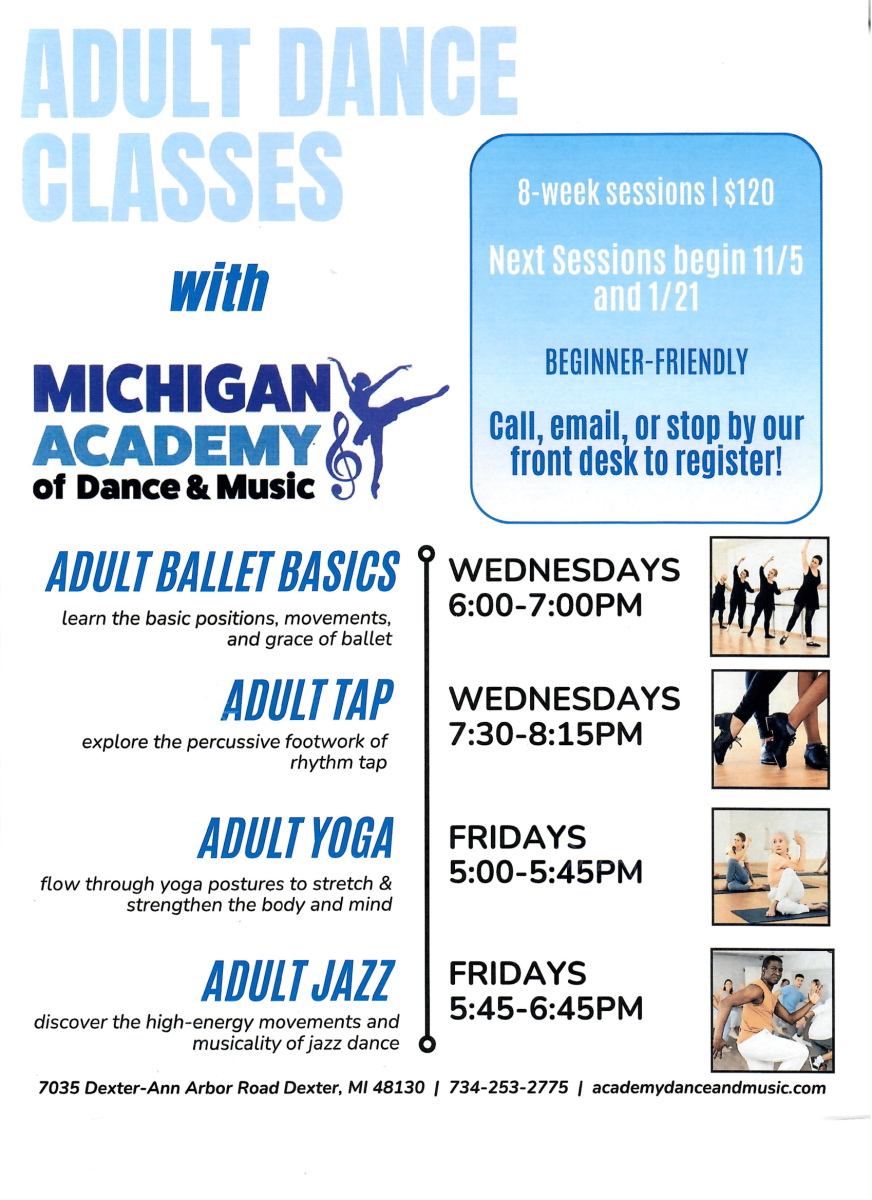 Adult dance class flyer